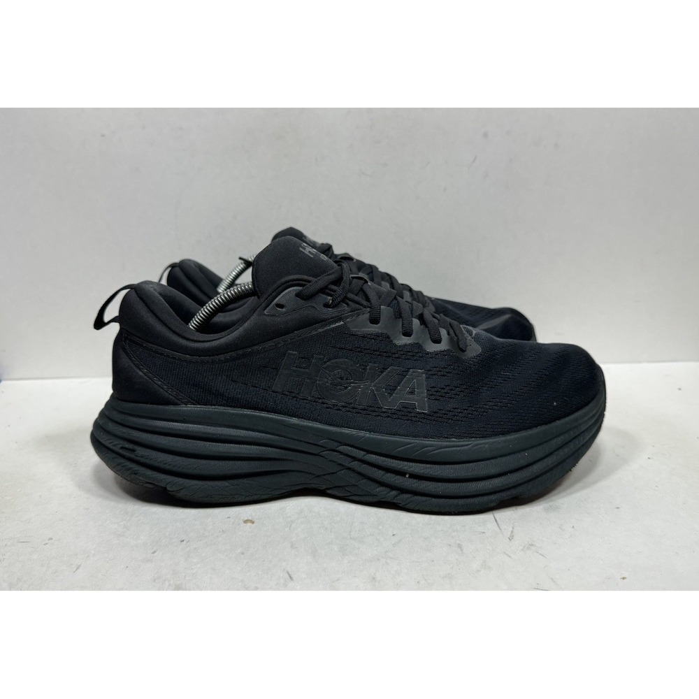 Hoka One One Bondi 8 Mens 11.5 4E X-Wide Triple Black Shoes 1127955 BBLC